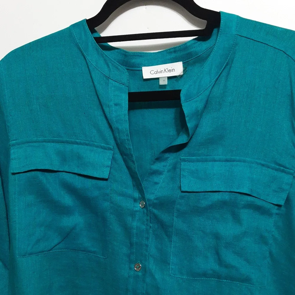 Calvin Klein Button Front Shirt/ Blouse - Picture 3 of 8